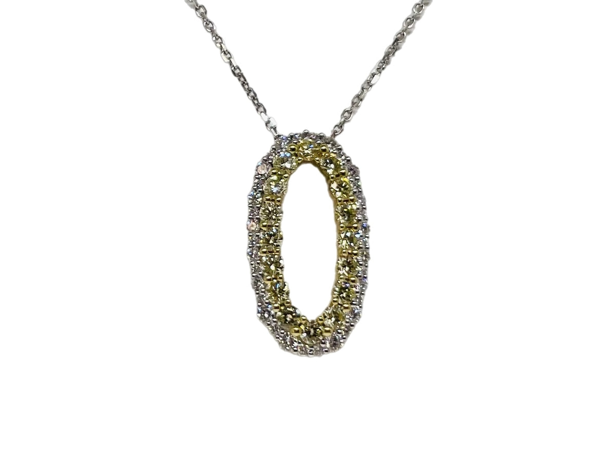 18k Fancy Yellow Diamond Necklace