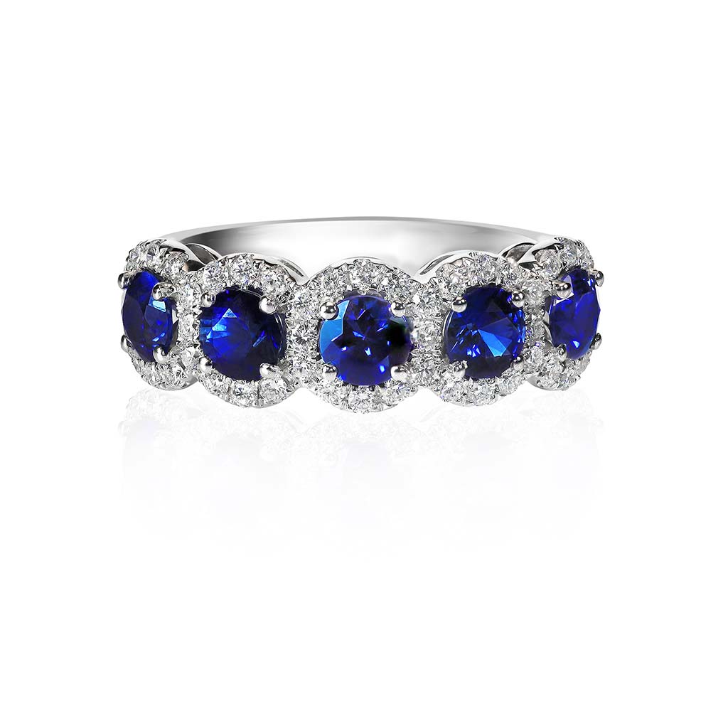 Estate appraisal for blue sapphire diamond ring
