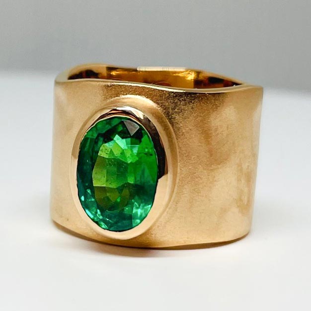 Custom one-of-a-kind emerald ring