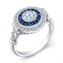 18k Sapphire and Diamond Ring Setting