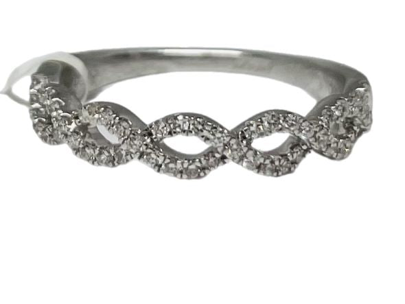 Braided Wedding Ring, Infinity Diamond Ring, Diamond Wedding Ring