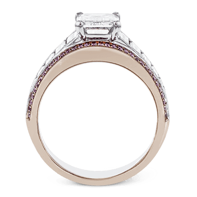 18k White and Rose Gold Engagement Ring Setting - Harby Jewelers