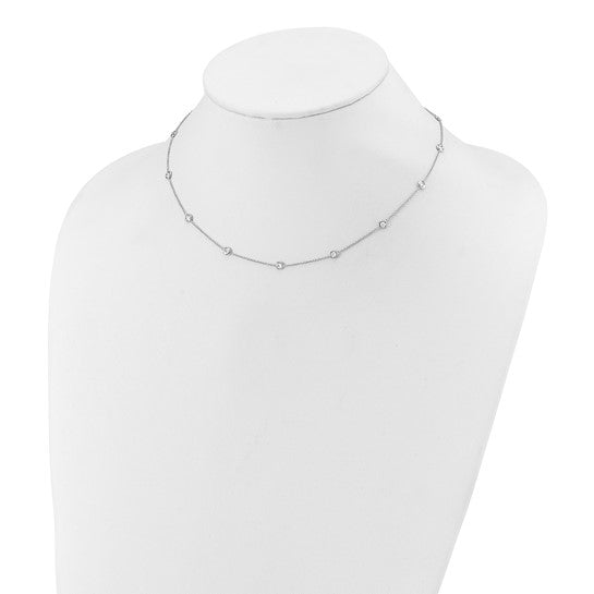 14k White Gold Diamonds by the Yard Necklace
