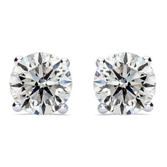 14k 3.45 Carat Total Weight Diamond Stud Earrings