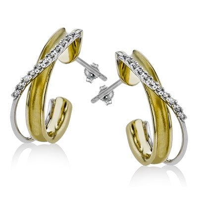 18k Diamond Hoop Earrings