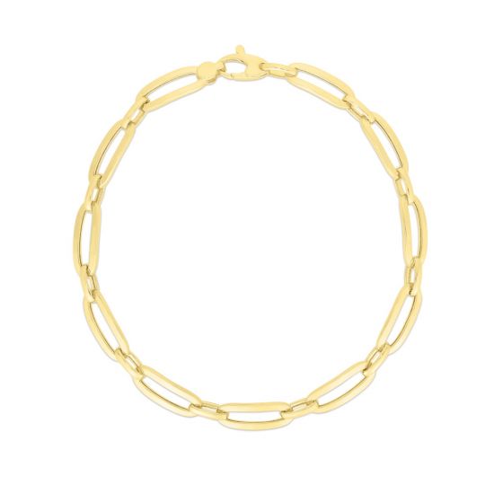 14kt Paperclip Style Bracelet