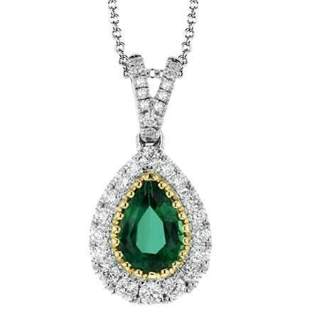 18kt Emerald and Diamond Necklace