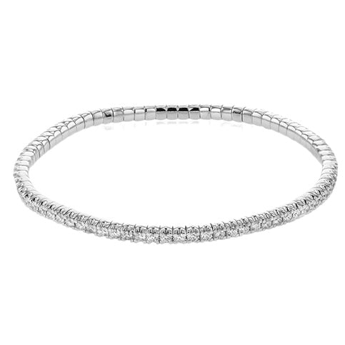 18k White Gold Diamond Stretch Bracelet