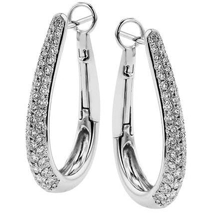 18k Diamond Hoop Earrings