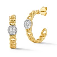 14kt Yellow Gold Diamond Earrings