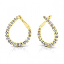 14kt Diamond Hoop Earrings