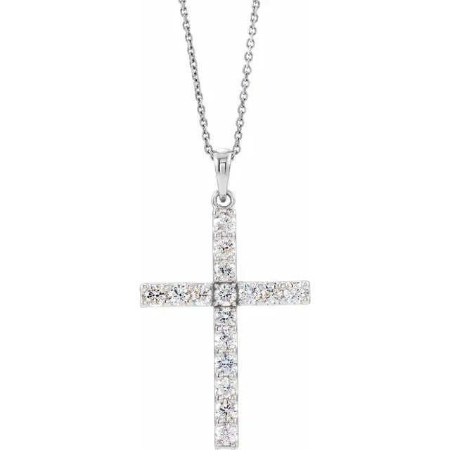 14kt Diamond Cross Pendant