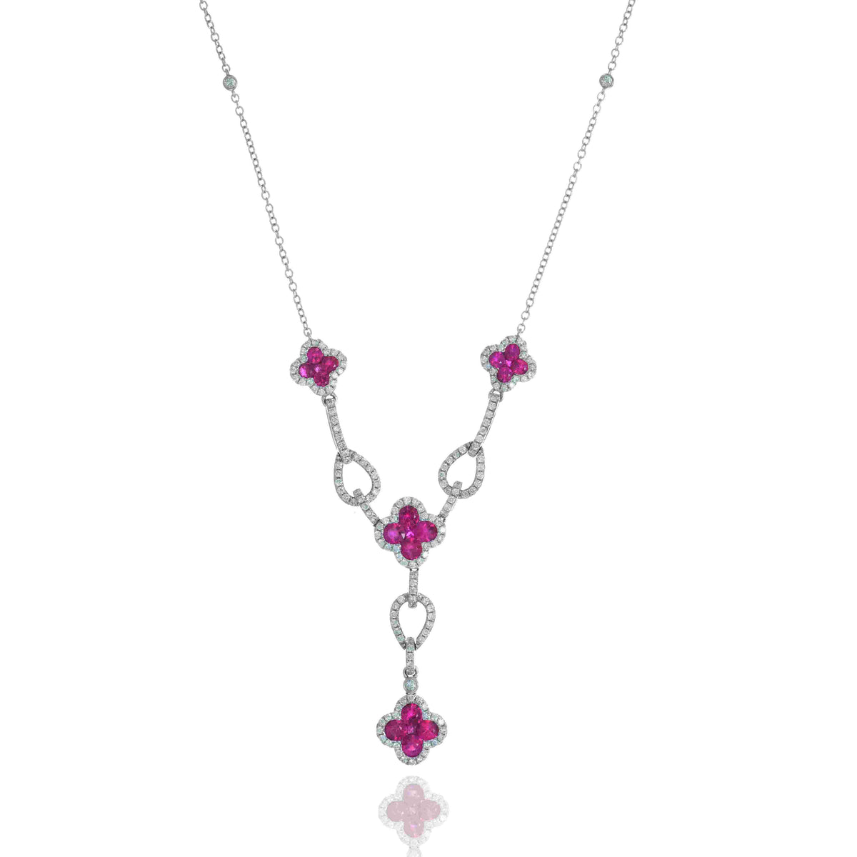 18k Ruby and Diamond Necklace