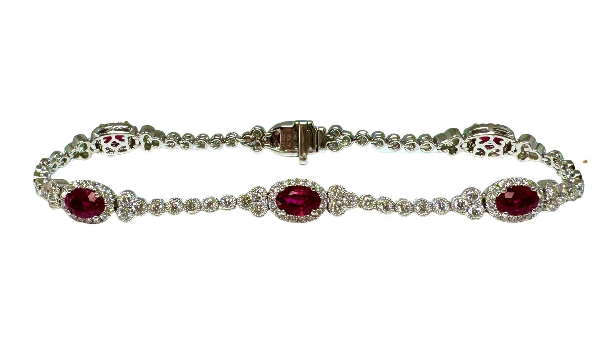 18k Ruby and Diamond Bracelet