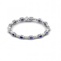 14k Sapphire and Diamond Bracelet