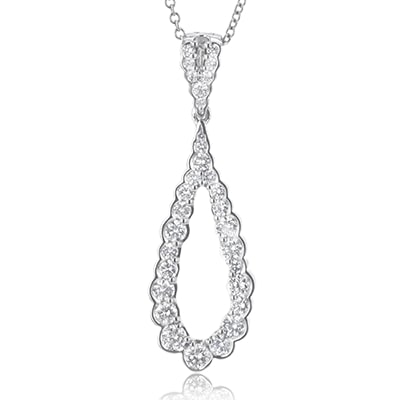 18k Tear Drop Diamond Necklace