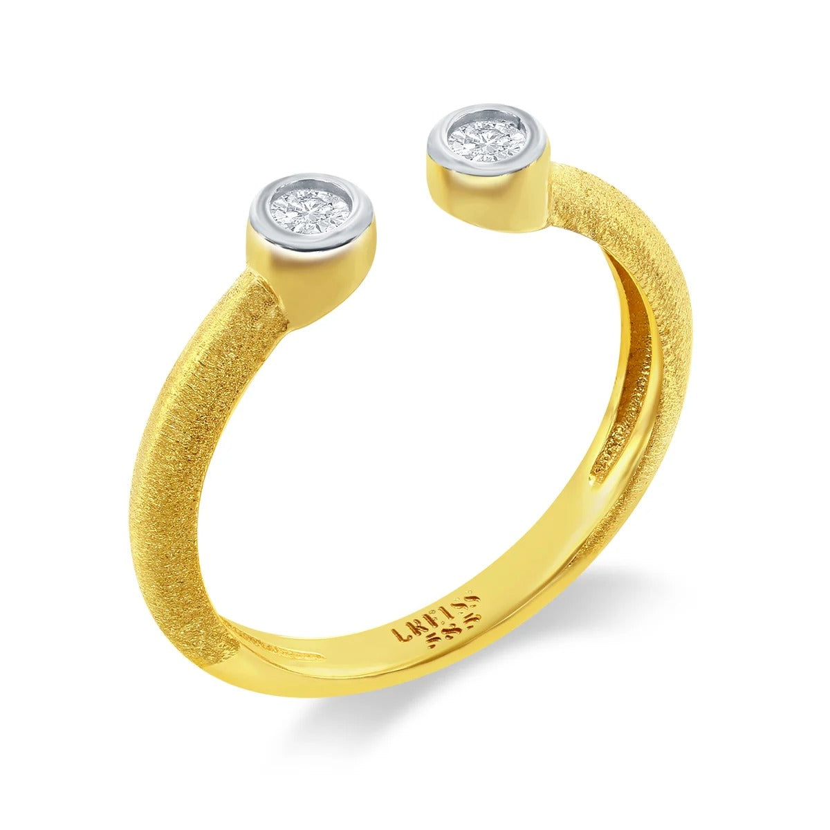 14k Two Stone Diamond Ring