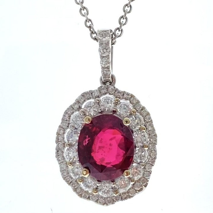 18kt Ruby and Diamond Pendant