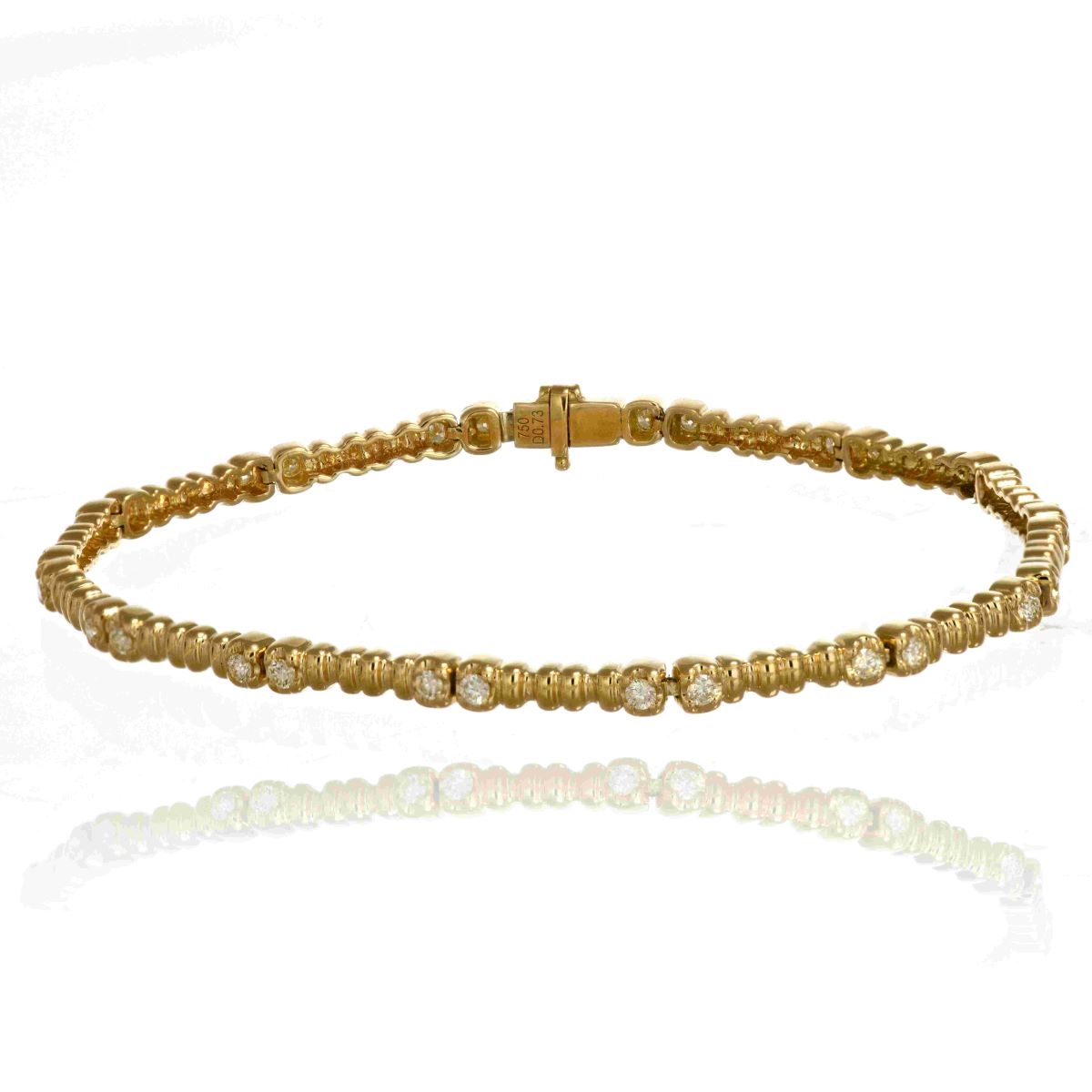 18k Yellow Gold Diamond Bracelet - .73 Carats