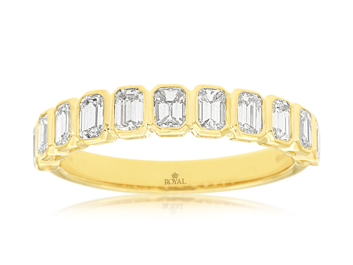 14k 1.00 Carat Emerald Diamond Ring