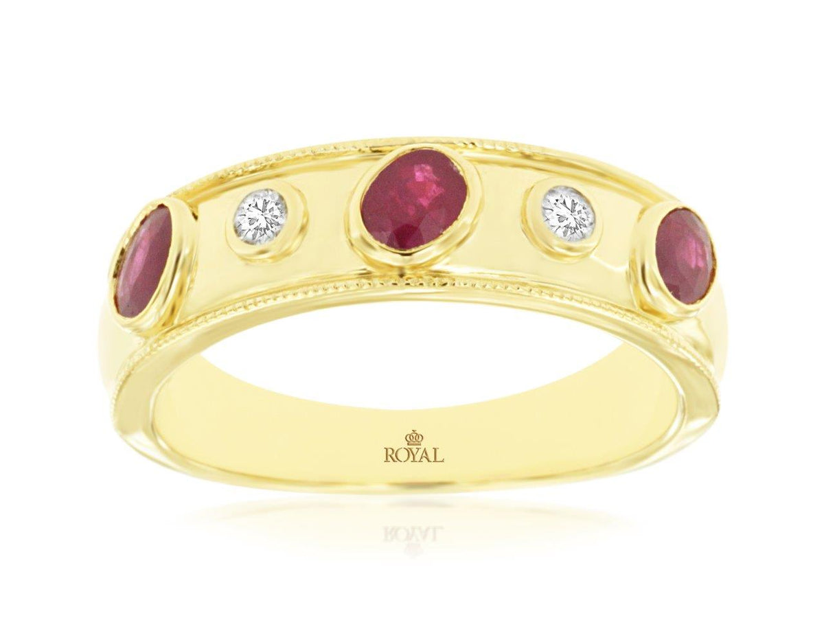 14k Ruby and Diamond Ring