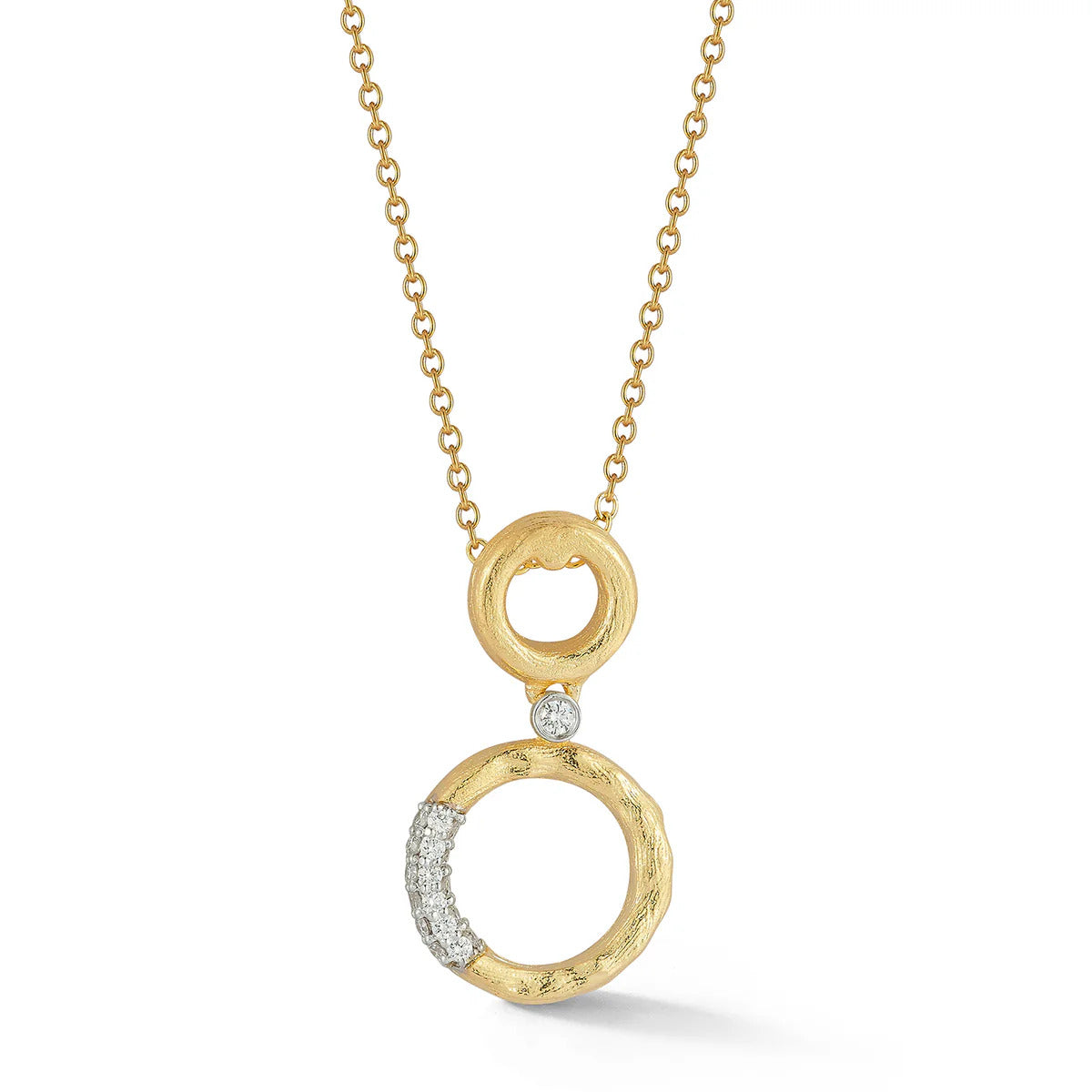 14k Circle Shape Diamond Necklace