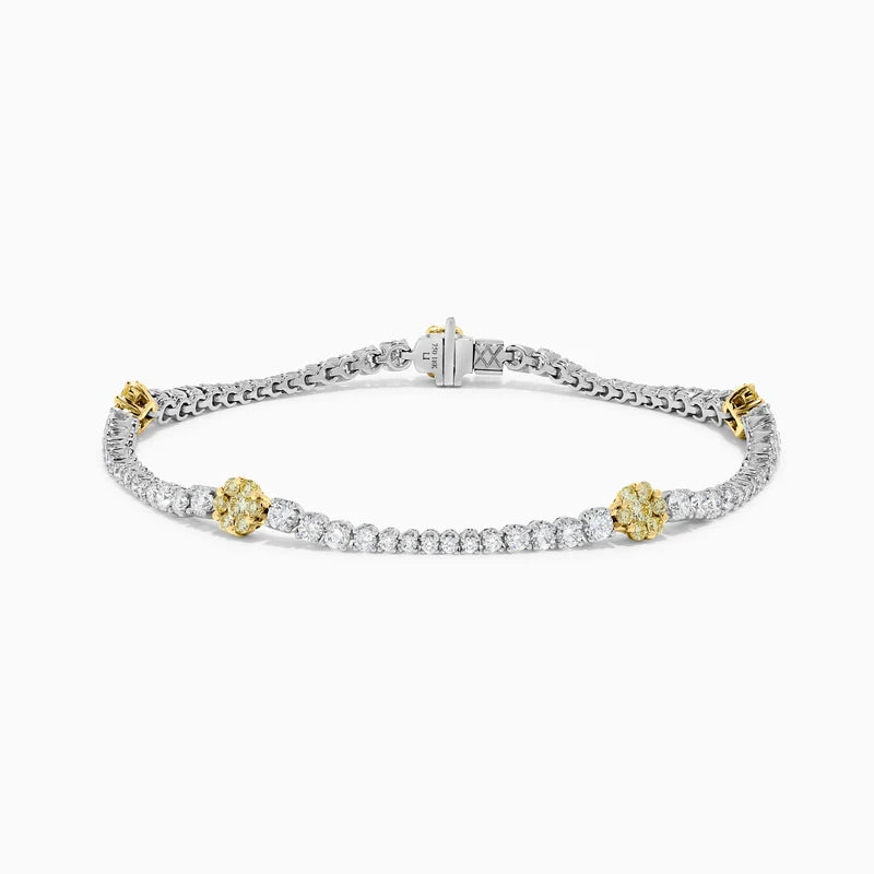 18kt Fancy Yellow and Colorless Diamond Bracelet