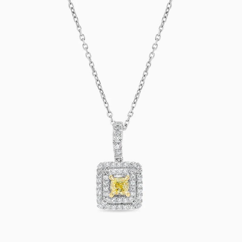 18kt Natural Fancy Yellow Diamond Pendant