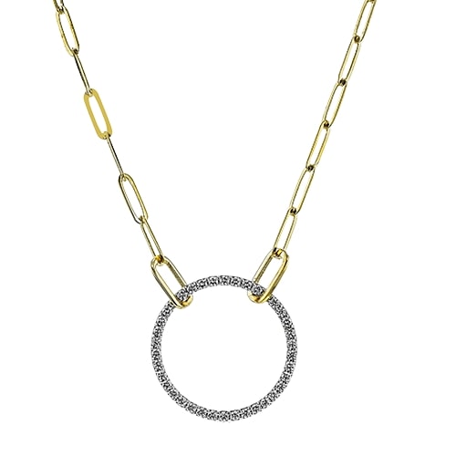 18k Diamond Circle Necklace