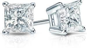 3.11 Carat Total Weight Diamond Stud Earrings