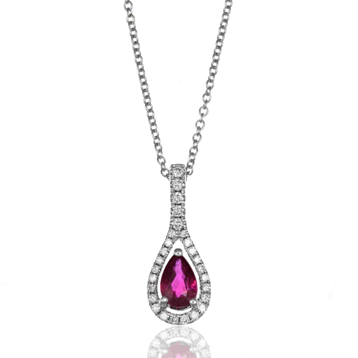 18k Ruby and Diamond Pendant