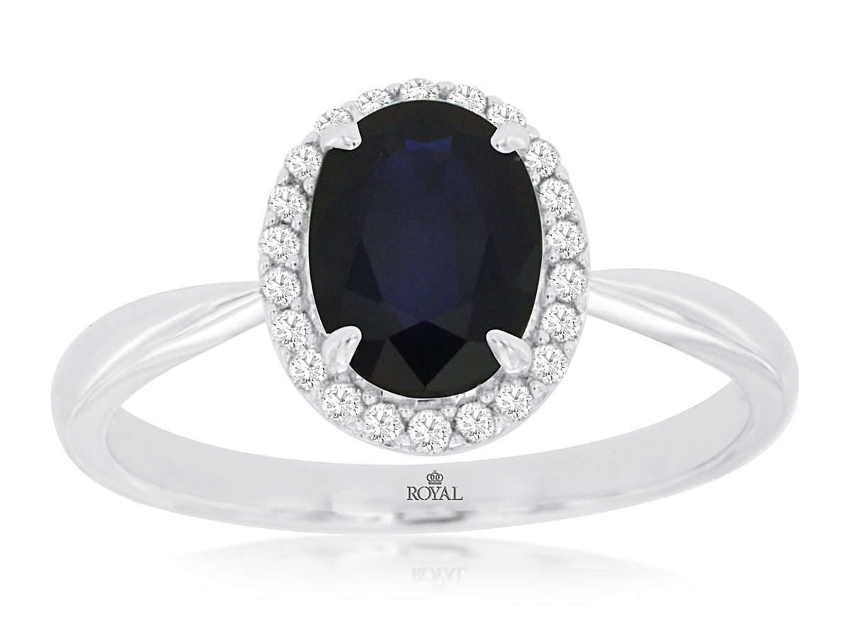 14k Sapphire and Diamond Ring