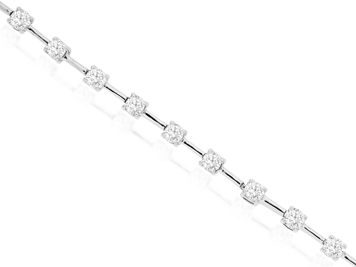 14k Straight Line Diamond Bracelet