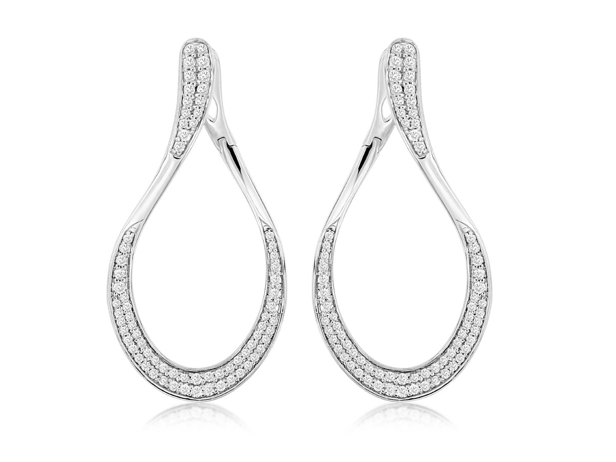 14k Dangle-Style Diamond Earrings