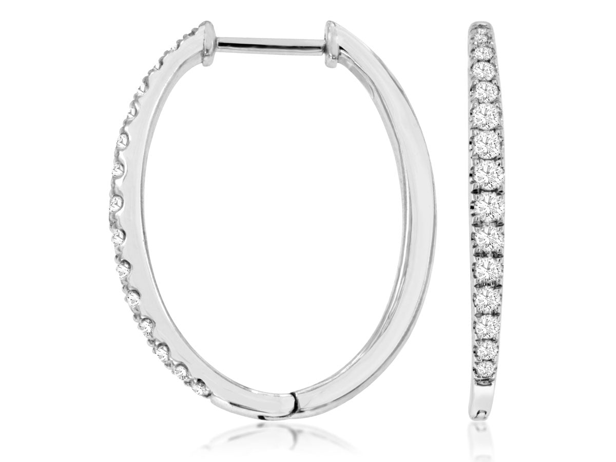 14k .50 Diamond Hoop Earrings