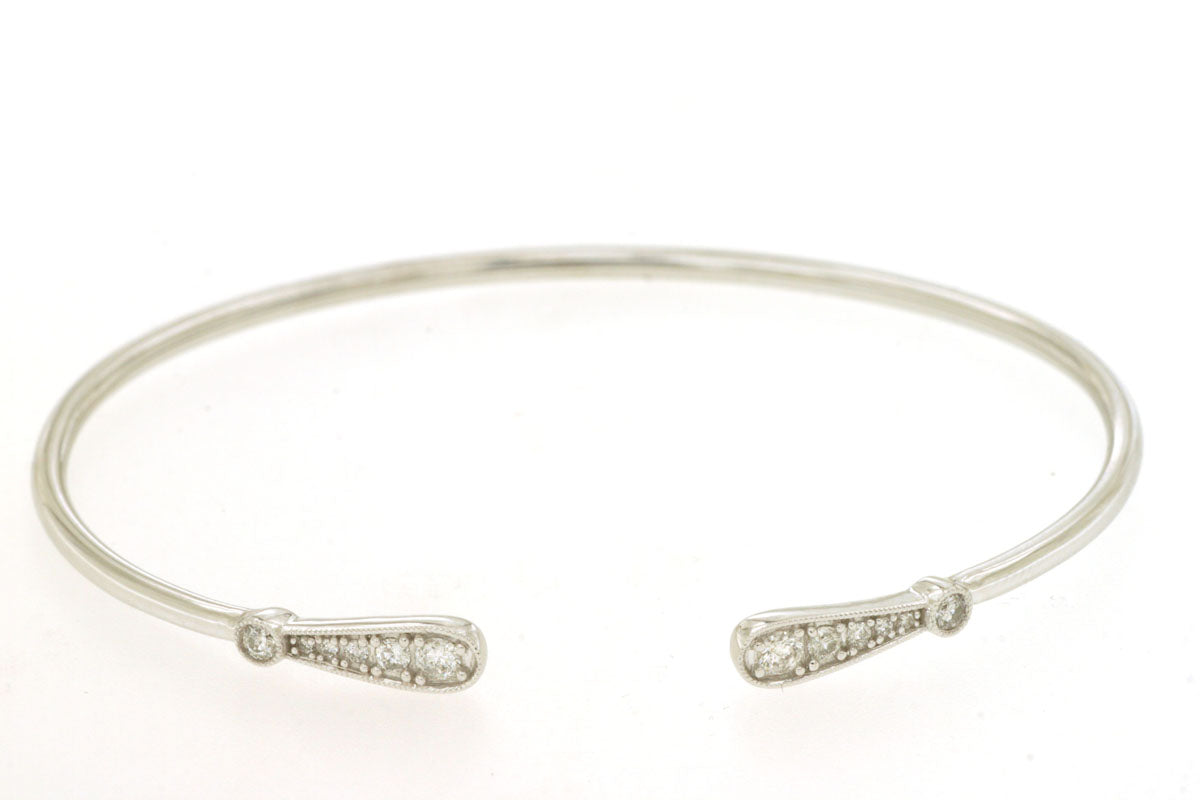 14k Diamond Bangle Bracelet