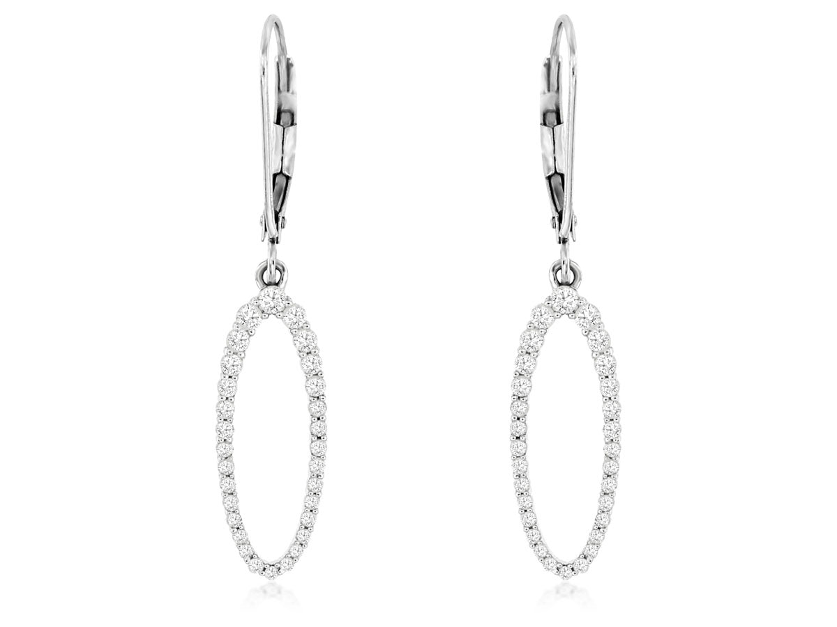 14k Dangle Style Diamond Earrings