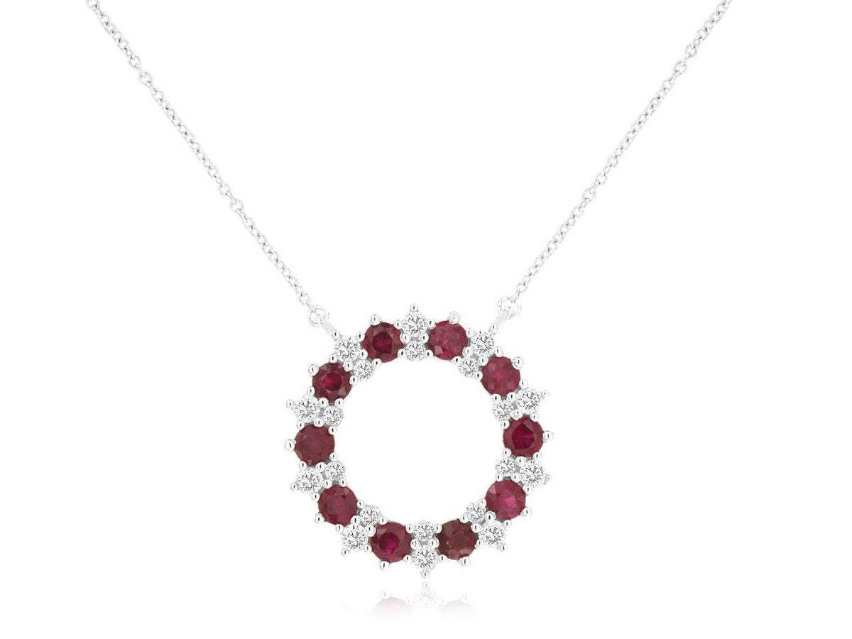 14k Ruby and Diamond Pendant