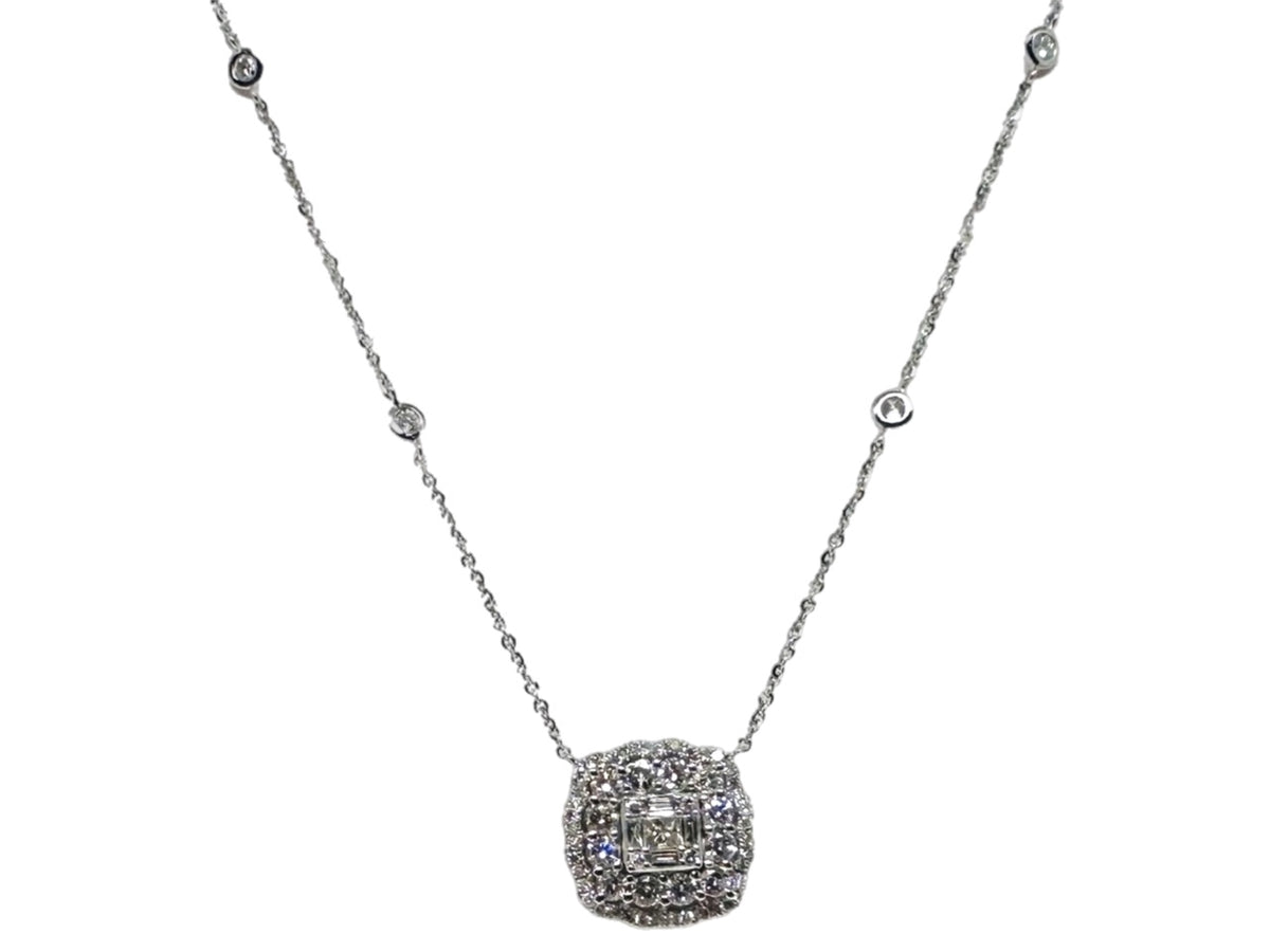 14k Mosaic Diamond Necklace
