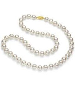 18&quot; Strand of Akoya Salt Water Cultured Pearls Measuring 7mm x 6.5mm