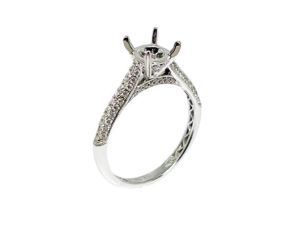 18k White Gold Diamond Engagement Ring Setting
