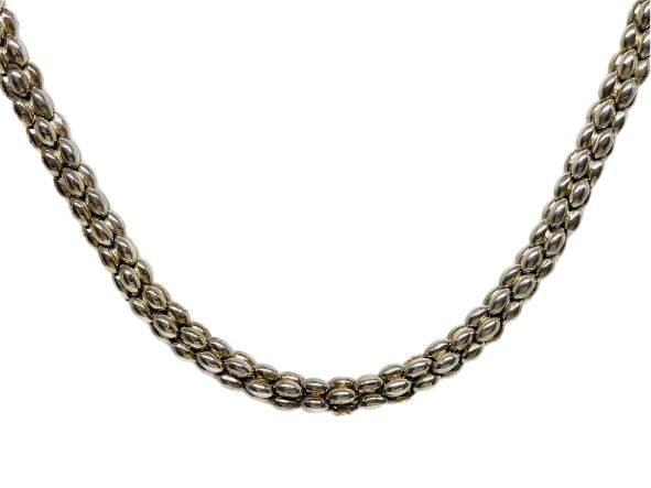 Sterling Silver 16&quot; Woven Necklace