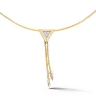 14k Lariat Style Diamond Necklace