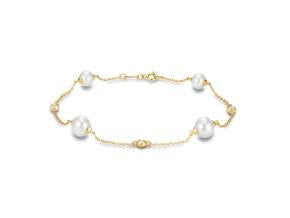14k Pearl and Diamond Bracelet