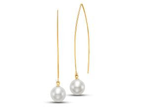 14k Pearl Wire Dangle Earrings