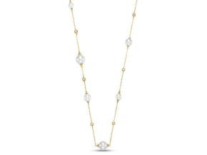 36 Inch Pearl and Diamond Necklace