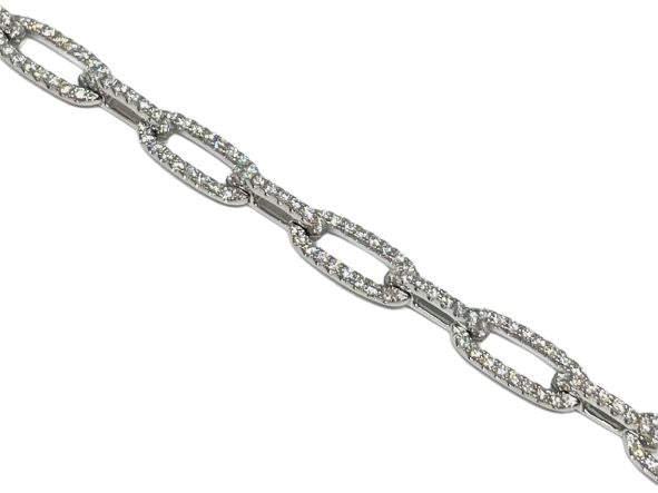 18k Link Style Diamond Bracelet