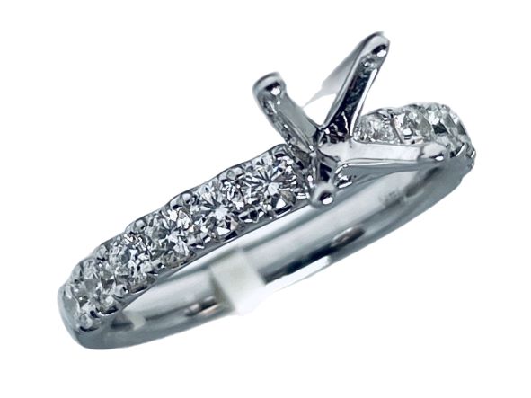 14K Diamond Engagement Ring Setting