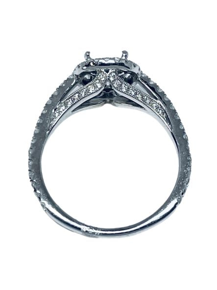 18k Halo Style Diamond Engagement Ring Setting