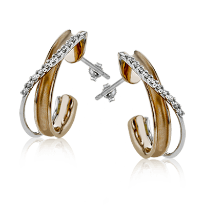 18k Diamond Hoop Earrings - Harby Jewelers